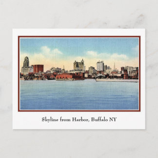 Cartão Postal Vintage Skyline De Harbor, Buffalo NY