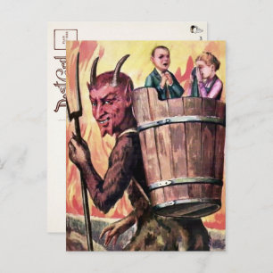 Cartão postal Vintage Smiling Krampus