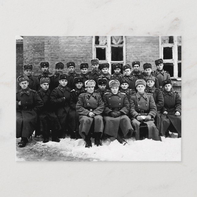 Cartão postal Vintage Soldiers (Frente)