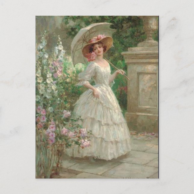 Cartão Postal Vintage Southern Bell Girl (Frente)