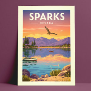 Cartão Postal Vintage Sparks Nevada