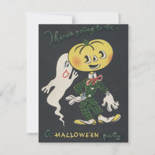 Cartão Postal Vintage Spooky Halloween