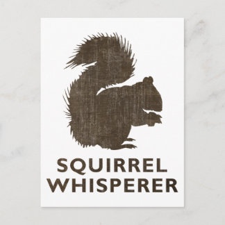 Cartão Postal Vintage Squirrel Whisperer