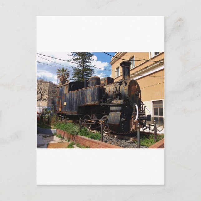 Cartão Postal Vintage Steam Locomotive (Frente)