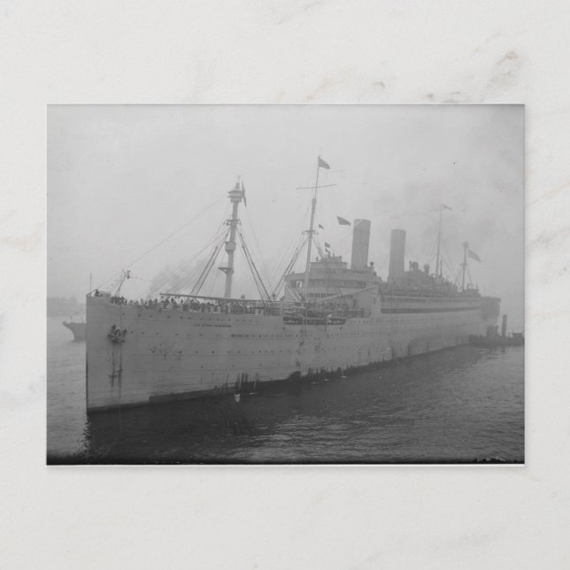 Cartão Postal Vintage Steam Ship (Frente)