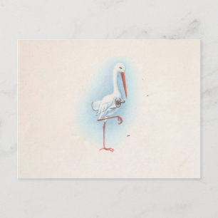 Cartão Postal Vintage Stork