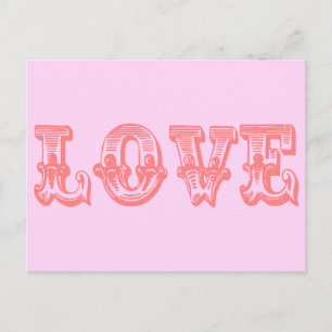Cartão Postal Vintage Style Love