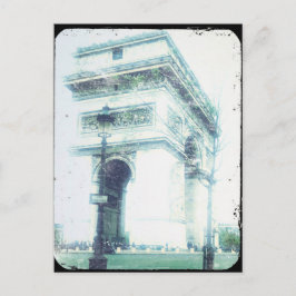 Cartão Postal Vintage Style Paris Posta Card, Arc de Triomphe