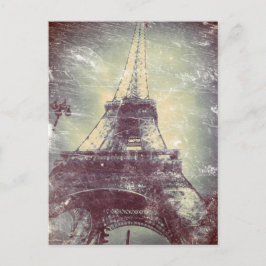 Cartão Postal Vintage Style Paris Posta Card, Torre Eiffel