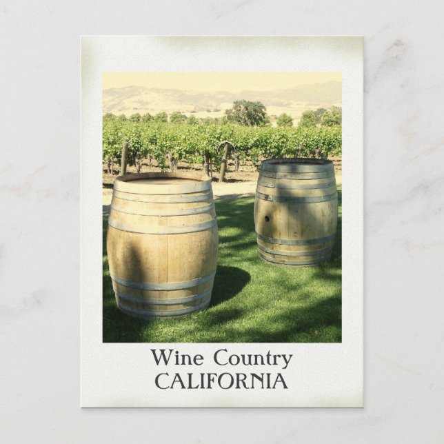 Cartão Postal Vintage Style Wine Country Postcard! (Frente)