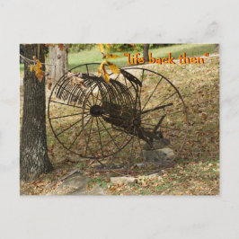 cartão postal vintage sulky hay rake- personalizar