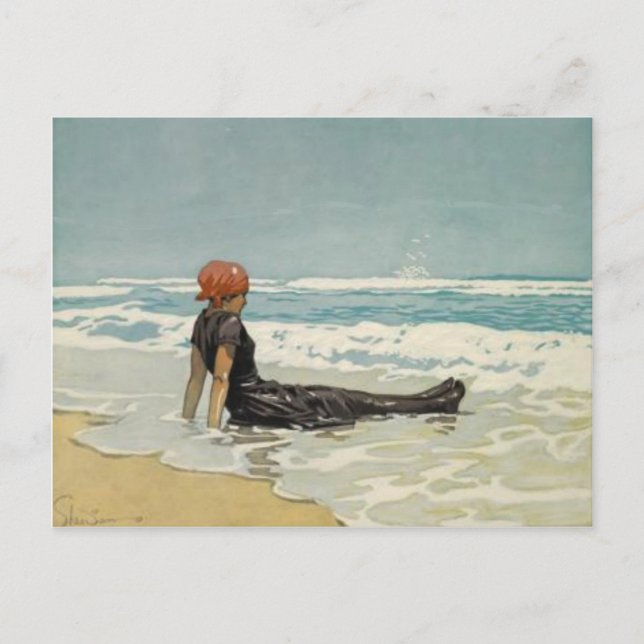 Cartão postal Vintage Summer From The Beach [sem t (Frente)
