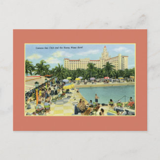 Cartão Postal Vintage Sun Club e Roney Plaza Miami Beach