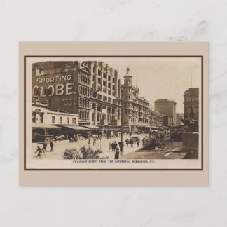 Cartão Postal Vintage Swanston Street, Melbourne