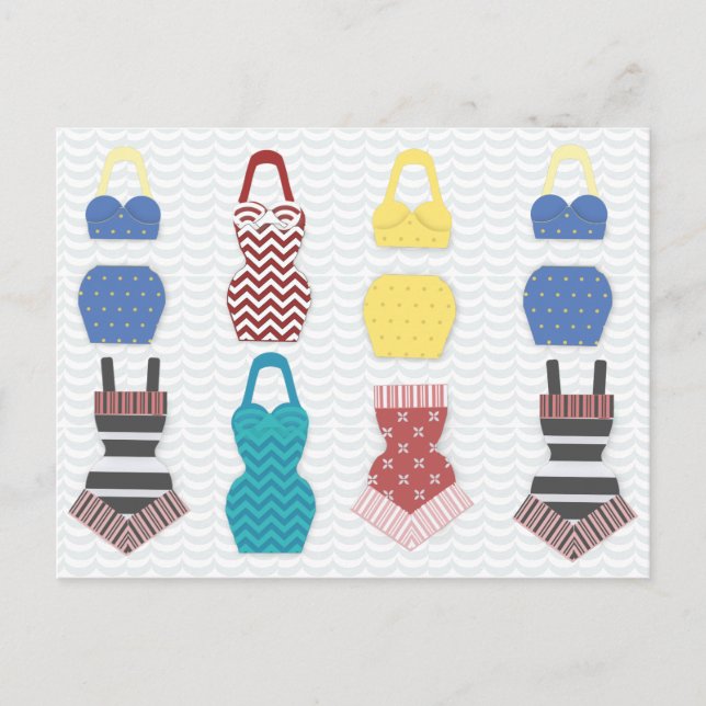 Cartão Postal Vintage Swimfatos (Frente)