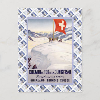 Cartão Postal Vintage Swiss Raulway Jungfrau Jungfraujoch