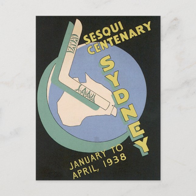 Cartão Postal Vintage Sydney Austrália (Frente)
