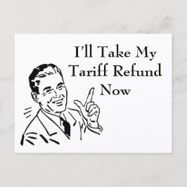 Cartão Postal Vintage Tariff Refund Check