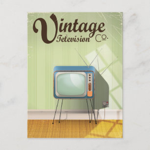 Cartão Postal Vintage Television Co. Comercial