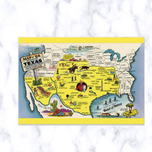 Cartão Postal Vintage Texas