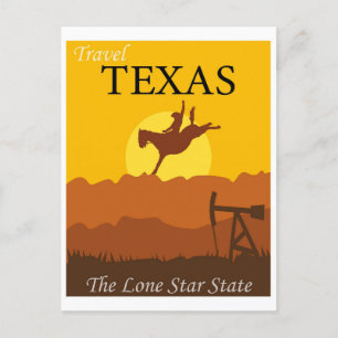 Cartão Postal Vintage Texas Lone Star State Retro Viagem