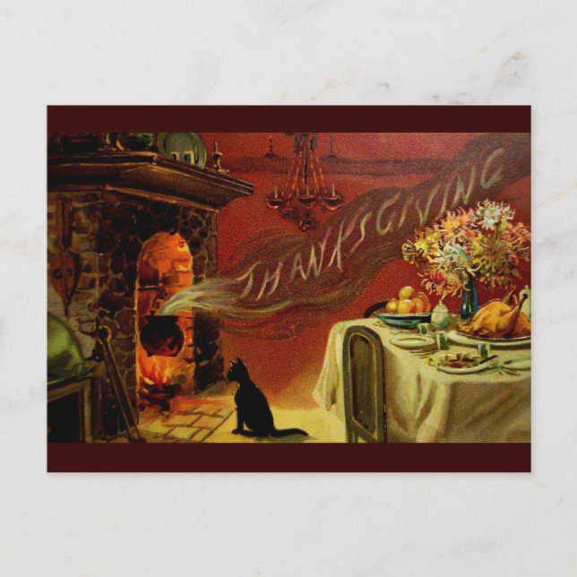 Cartão postal Vintage Thankaction (Frente)