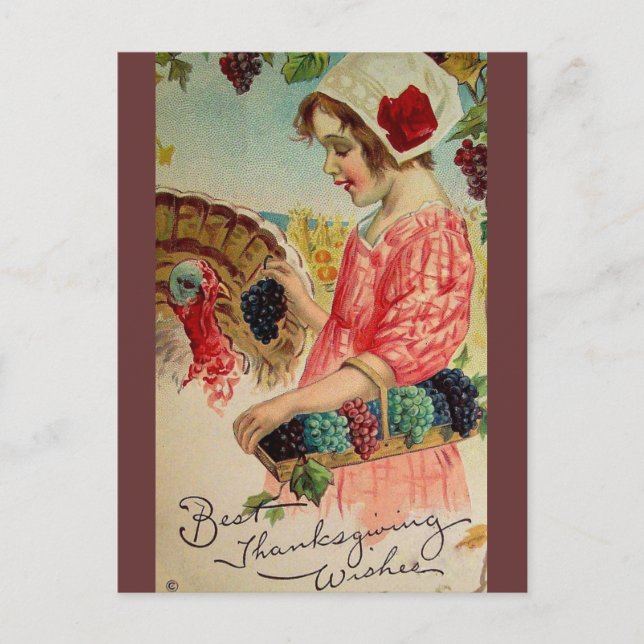 Cartão postal Vintage Thankaction (Frente)