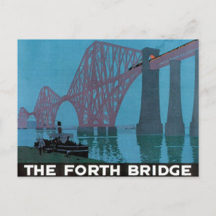 Cartão Postal Vintage The Forth Bridge