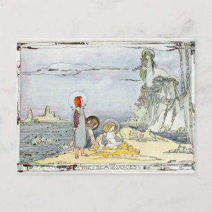Cartão Postal Vintage "The Sea Voices", por Jessie M. King