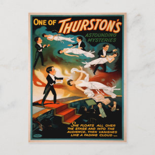 Cartão Postal Vintage Thurston Magic Poster