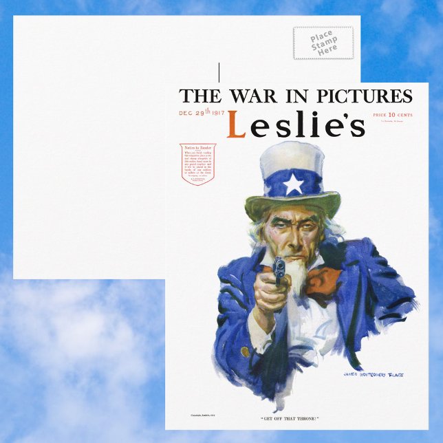 Cartão Postal Vintage, Tio Sam, Cobrir de Arte (Criador carregado)