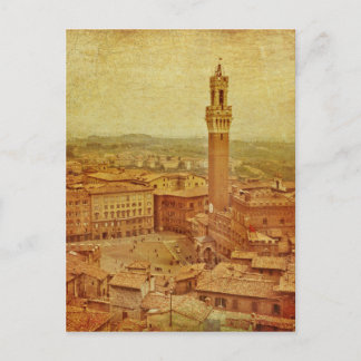 Cartão Postal Vintage Toscânia, Siena medieval