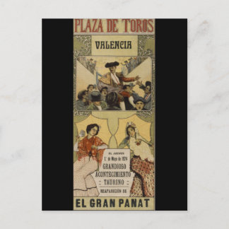 Cartão Postal Vintage touradas espanholas Valencia