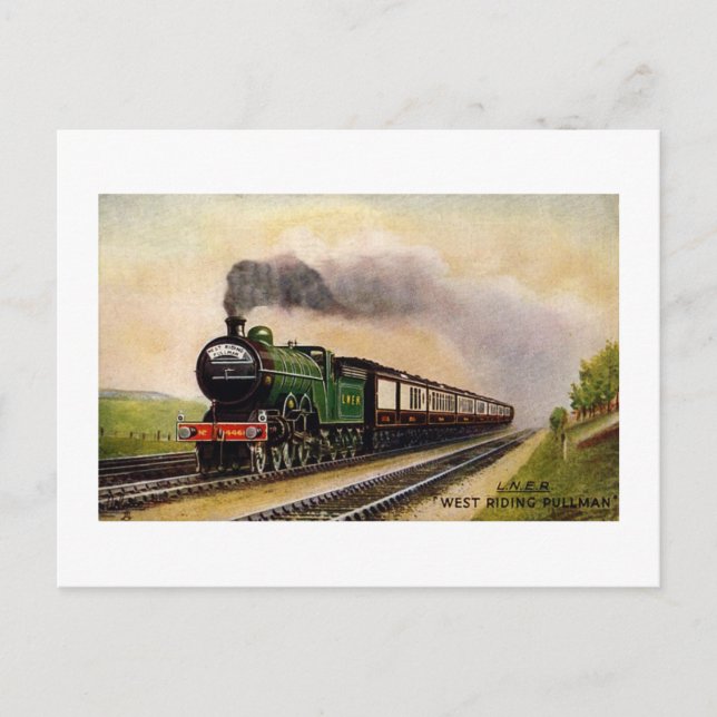 Cartão postal Vintage-Train-West Riding Pullman (Frente)