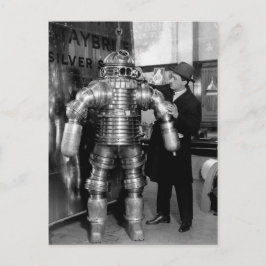Cartão Postal Vintage, Traje de mergulho Robô Vitoriano