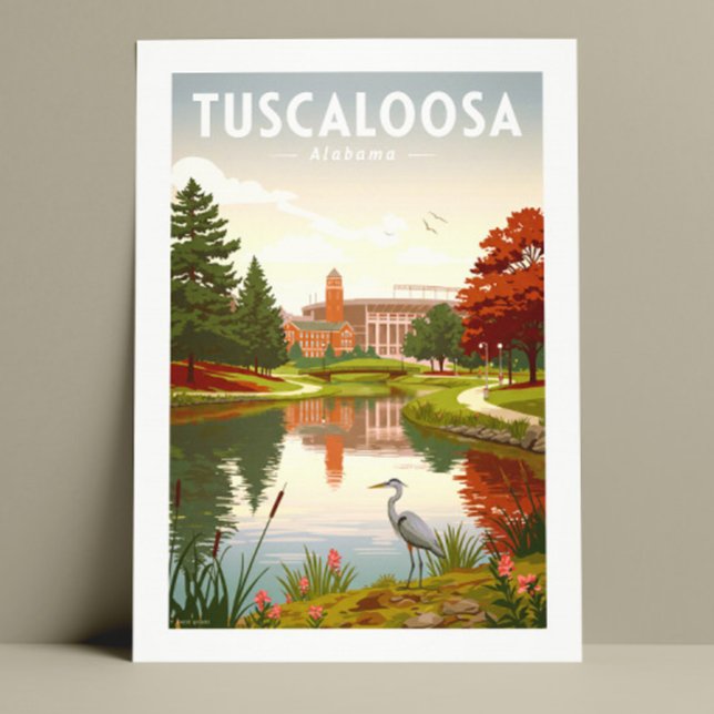 Cartão Postal Vintage Tuscaloosa Alabama (Criador carregado)