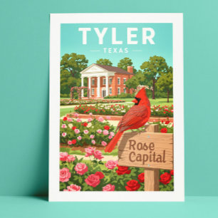 Cartão Postal Vintage Tyler Texas