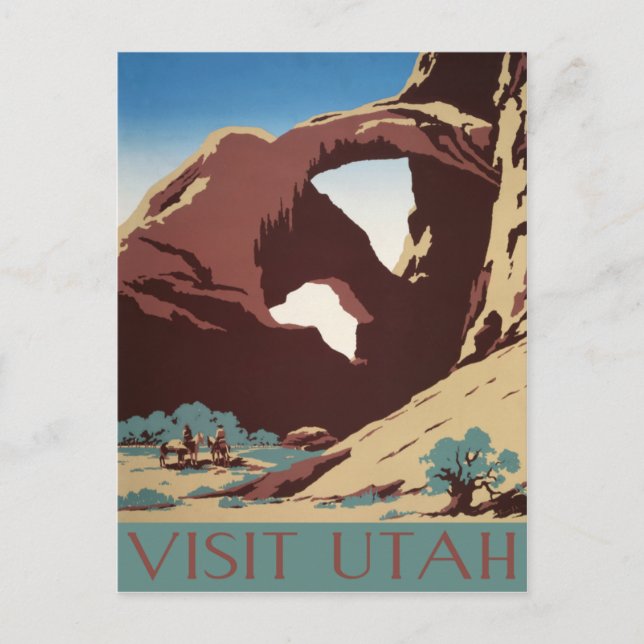Cartão postal Vintage Utah (Frente)