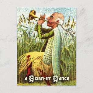 Cartão Postal Vintage Vegetable Postcard Series: Milho