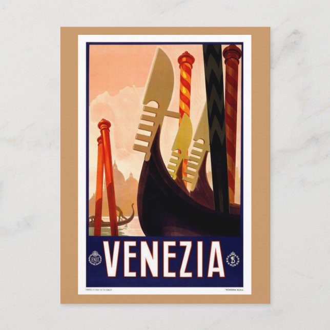 Cartão Postal Vintage Venezia (Frente)