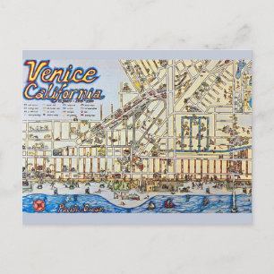 Cartão postal vintage Venice CA