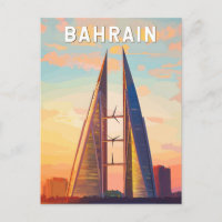 Vintage Viagem de Ilustração Bahrein