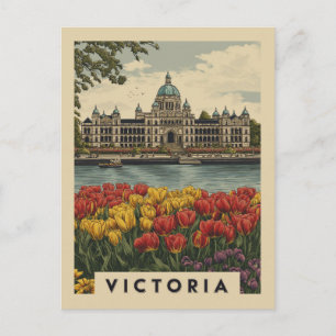 Cartão Postal Vintage Victoria British Columbia Viagem