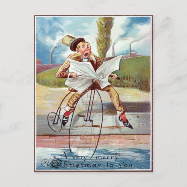 Cartão Postal Vintage Victorian Christmas (Frente)