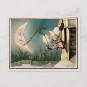 Cartão Postal Vintage Victorian Christmas