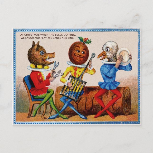 Cartão Postal Vintage Victorian Christmas (Frente)