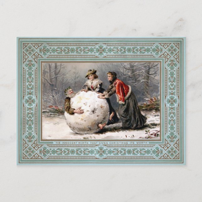 Cartão Postal Vintage Victorian Christmas (Frente)