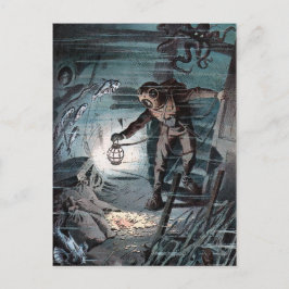 Cartão Postal Vintage Victorian Diver