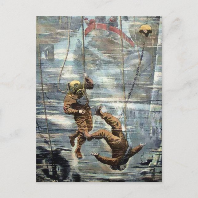 Cartão Postal Vintage Victorian Divers (Frente)