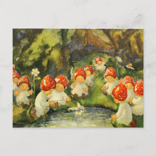 Cartão Postal Vintage Victorian Fairies